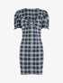 Robe fourreau à imprimé tartan - Noir - 1