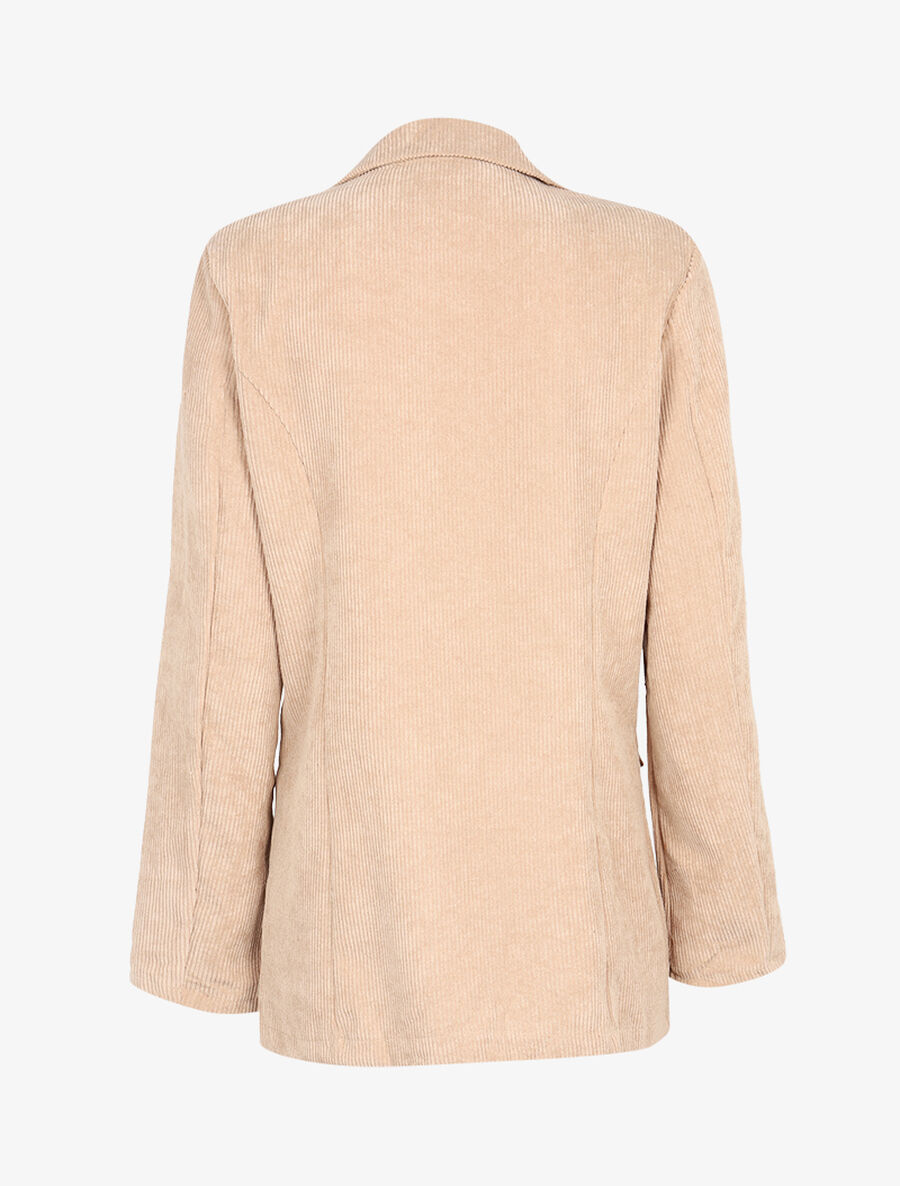 Blazer en velours côtelé - Beige - 2