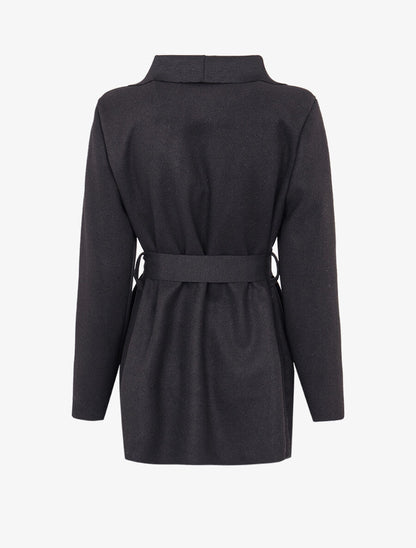 Manteau fin en feutre - Noir - 2