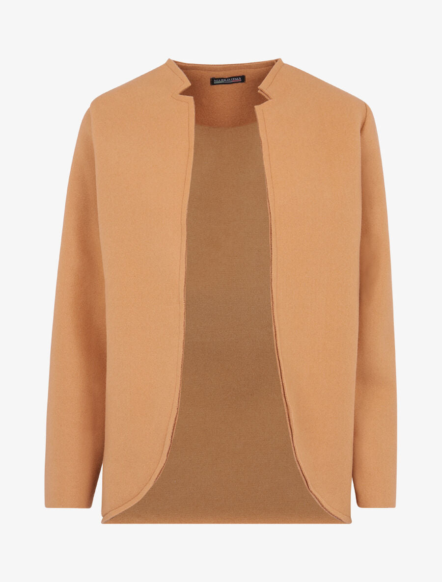 Veste casual en feutre - Camel - 1