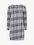 Robe à imprimé tartan - Gris clair - 1
