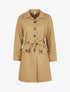 Manteau basique à dos boutonnière - Camel - 1