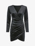 Tunique style robe effet velours - Noir - 1