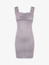 Robe fourreau suédée - Gris foncé - 1