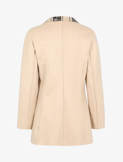Manteau fin à intérieur imprimé - Beige - 2