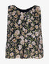 Top à imprimé fleurs et feuillages - Noir - 1