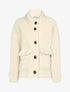 Manteau duveteux à boutons - Beige - 1