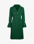 Robe style officier à bas gaufré - Vert - 1