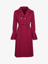 Robe style officier à bas gaufré - Lie de vin - 1