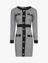 Robe chic imprimé pied de poule - Noir - 1