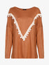Pull oversize à gros sequins pailletés - Camel - 1