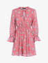 Robe patineuse à imprimé roses - Rose foncé - 1