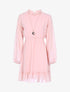 Robe volantée à col montant - Rose - 1