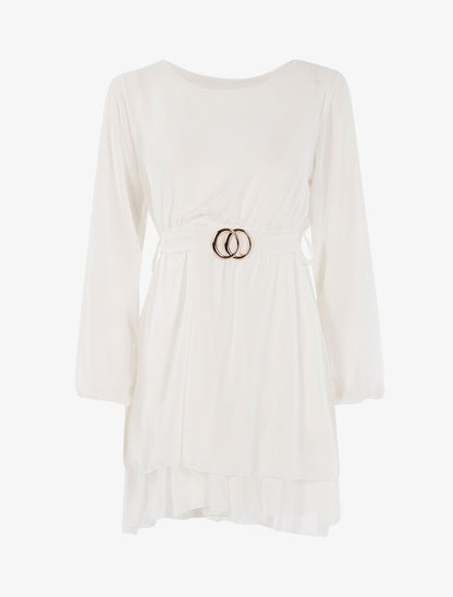 Robe patineuse courte - Blanc - 1