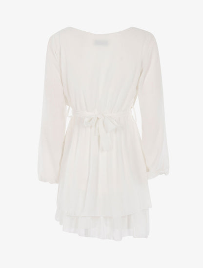 Robe patineuse courte - Blanc - 2