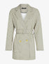 Veste coupe loose ceinturée - Noir/camel - 1