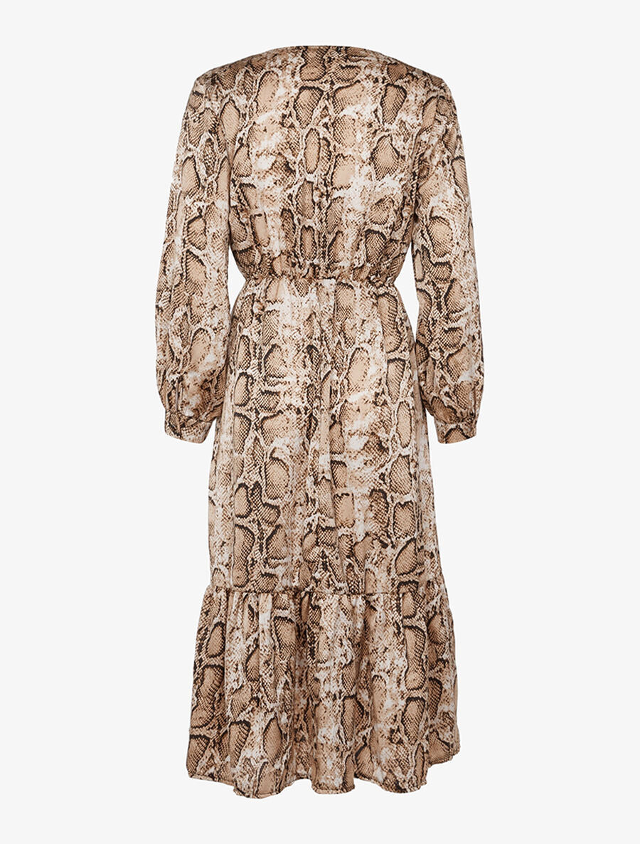 Robe légère imprimé python - Beige - 2