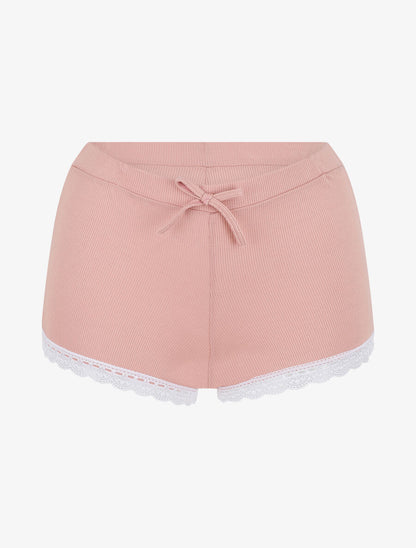 Ensemble pyjama côtelé débardeur et short - Rose - 4