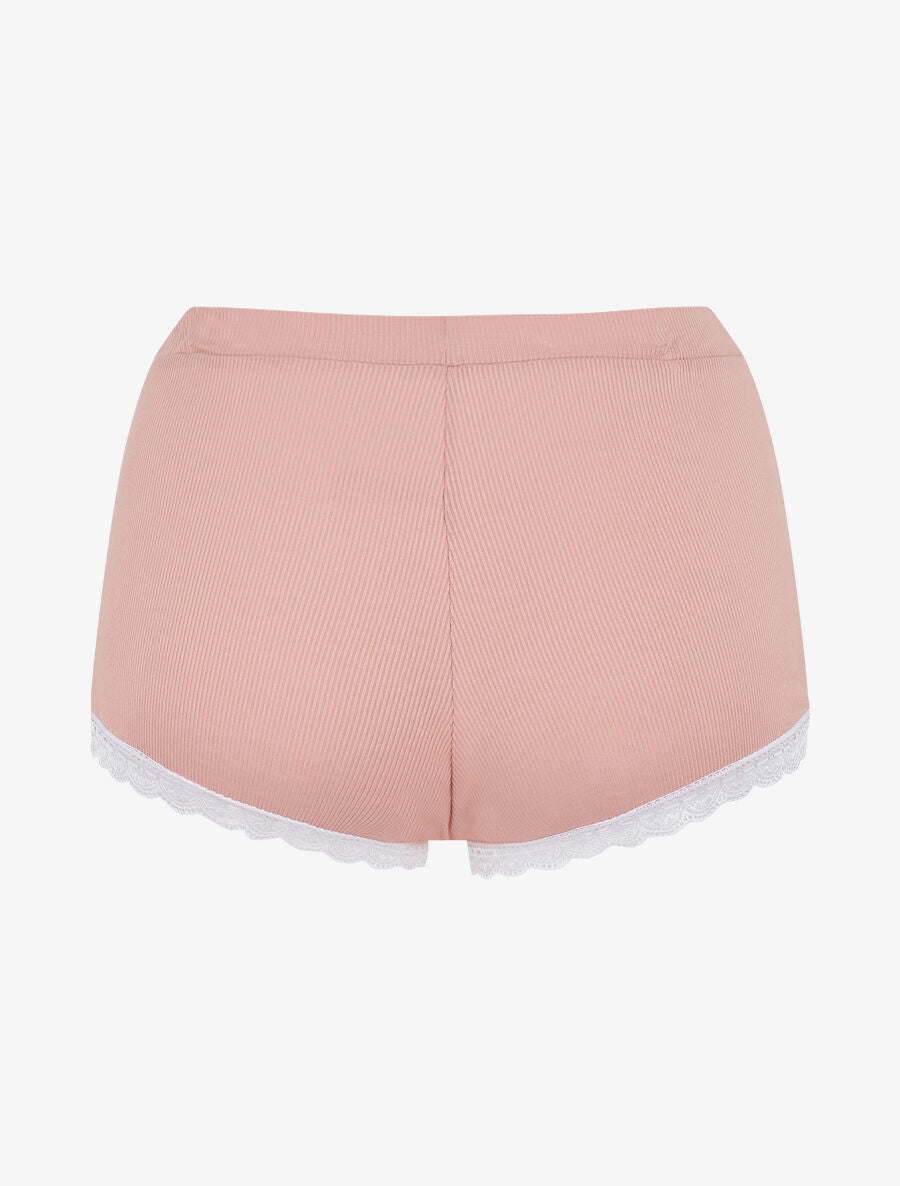 Ensemble pyjama côtelé débardeur et short - Rose - 5