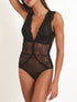 Body dos-nu en dentelle - Noir - 1