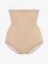 Culotte gainante taille haute en dentelle - Beige - 1