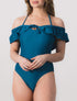 Maillot de bain 1 pièce à volants - Bleu canard - 1