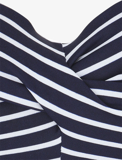Maillot de bain 2 pièces à rayures - Marine - 3