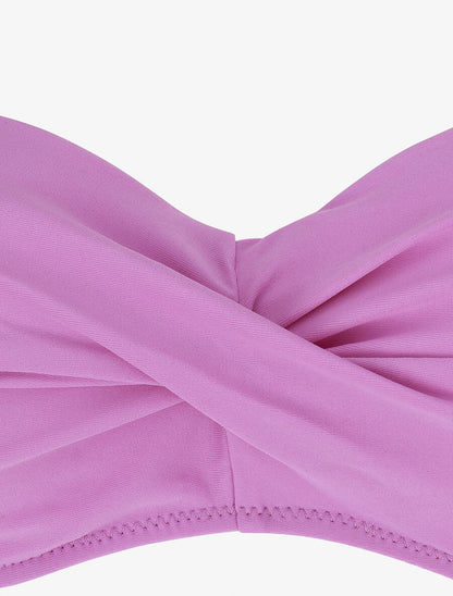 Maillot de bain 2 pièces torsadé - Rose violacé - 3